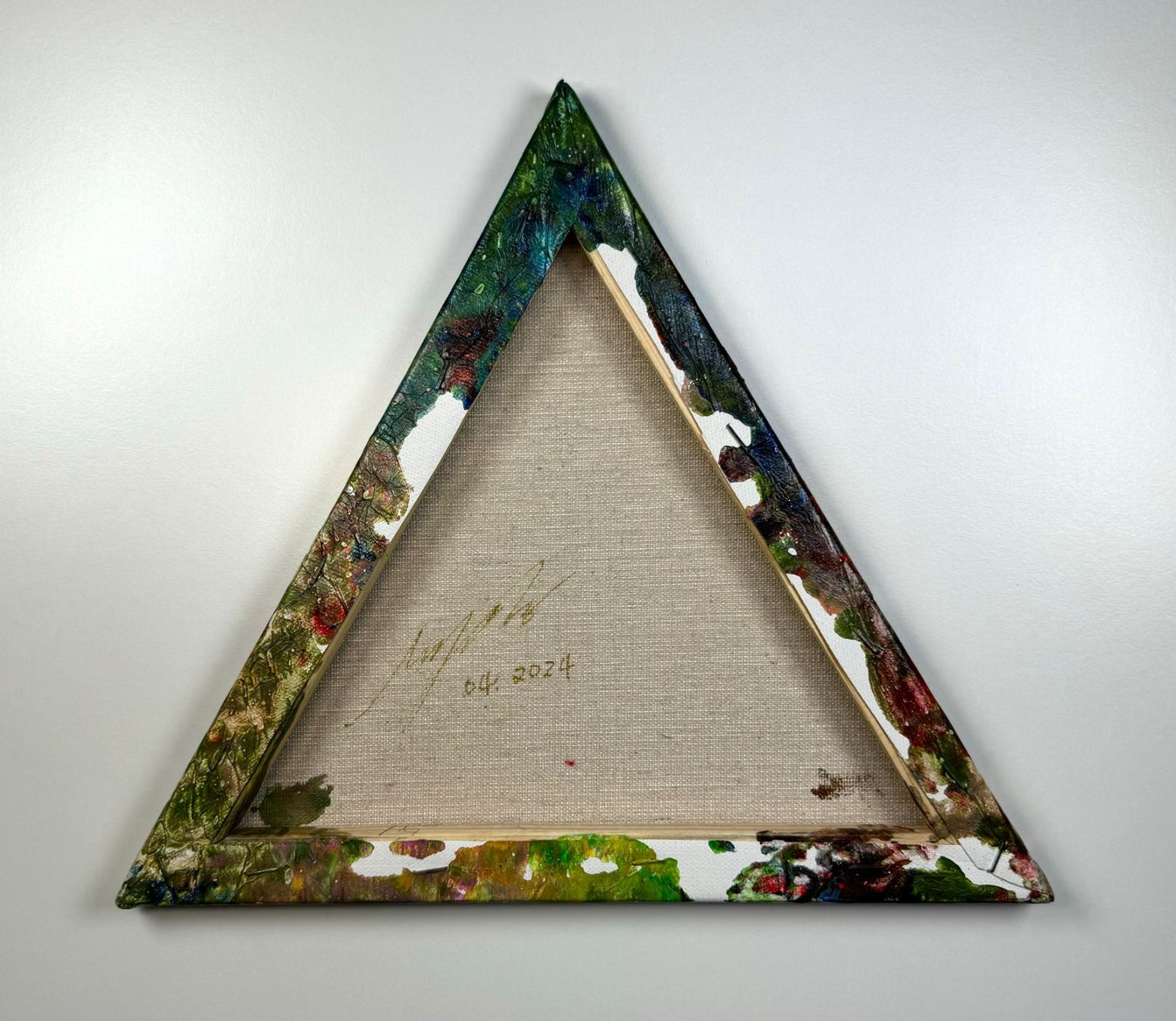 Gemälde: Acryl-Flüssigmalerei, Dreieck – Gebraucht aus Schlieren von MayaSheng1983 2