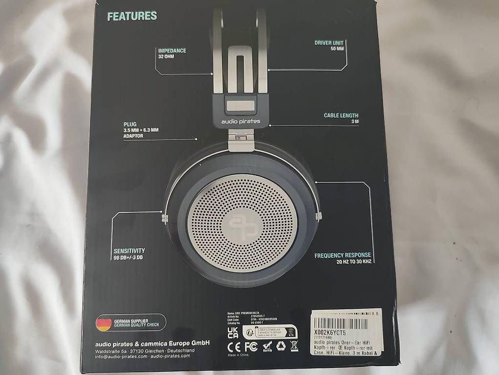 Cuffie: audio pirates Over-Ear HiFi Kopfhörer "Eric Premium" – Nuovo e nell'imballaggio originale da St.Gallen venduto da becks0815 1