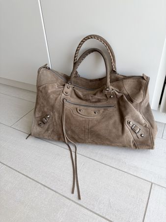 Balenciaga Work Wildleder Taupe guter Zustand