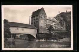 Baden, das Landvogtei-Schloss mit Fluss