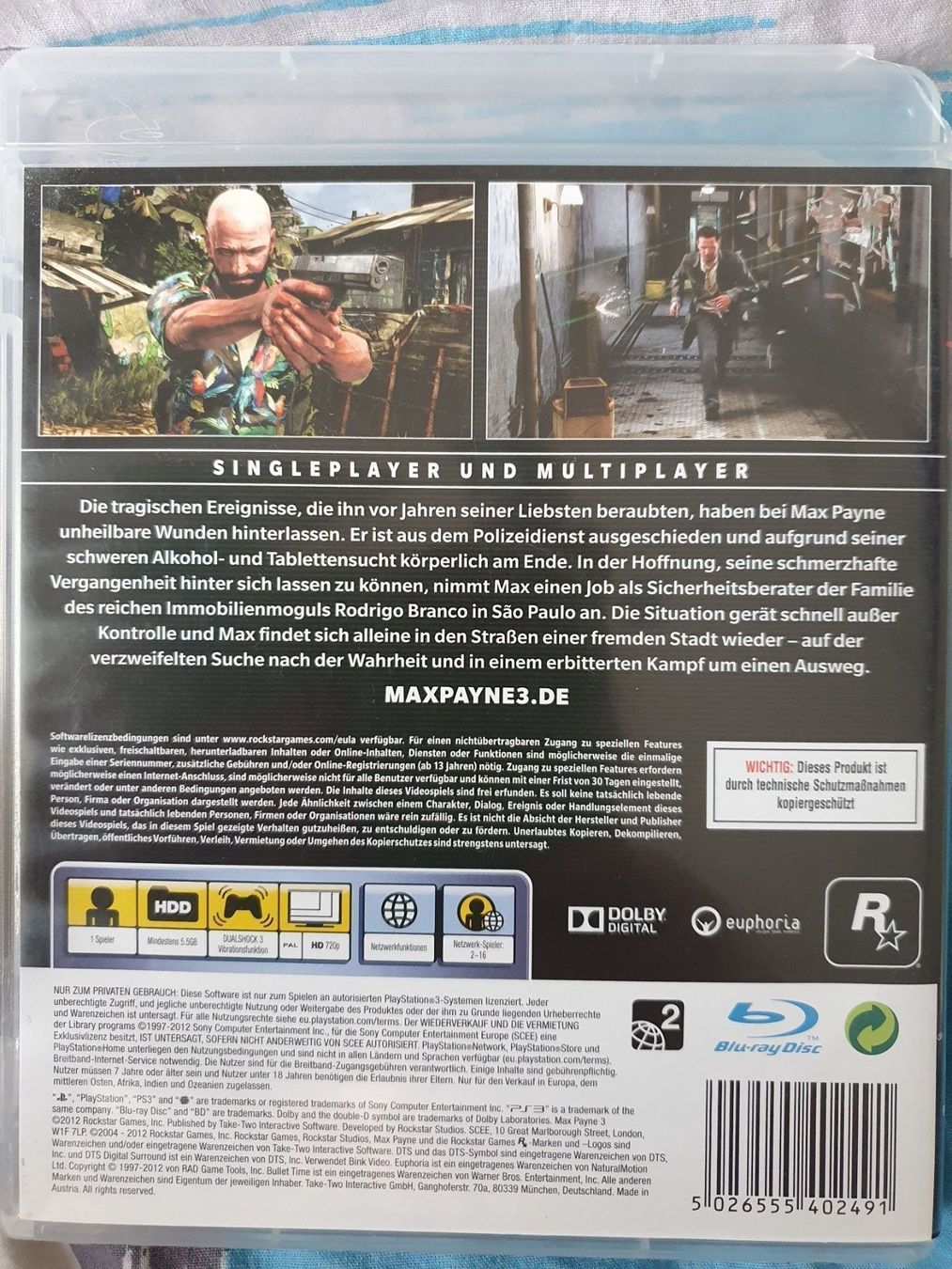 Sony Giochi: PS3 Max Payne 3, ab 18 – Usato da Eiken venduto da Lashar 1