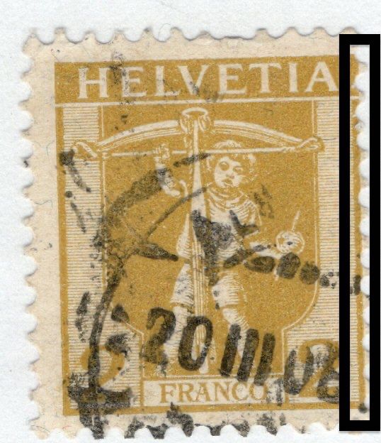 Tutti i francobolli: 082b CH 1907 Figlio Tell/spostamento – Usato da Breganzona venduto da dede46