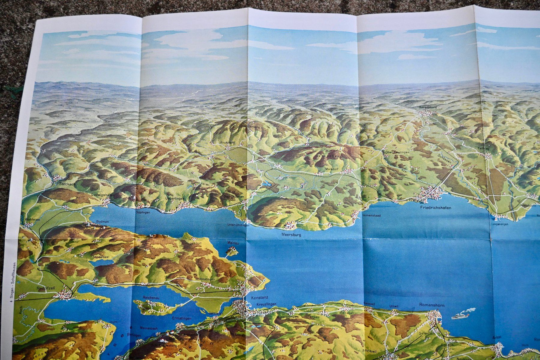 Documenti: SBB CFF Prospekt Sur le Bodan Bodensee 1949 panorama bieder – Usato da Pfaffhausen venduto da mono_rec 4