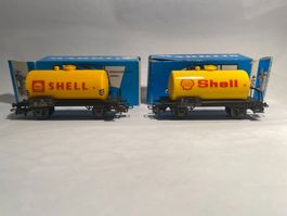 Märklin 2x Kesselwagen (Tankwagen) SHELL, AC Achsen