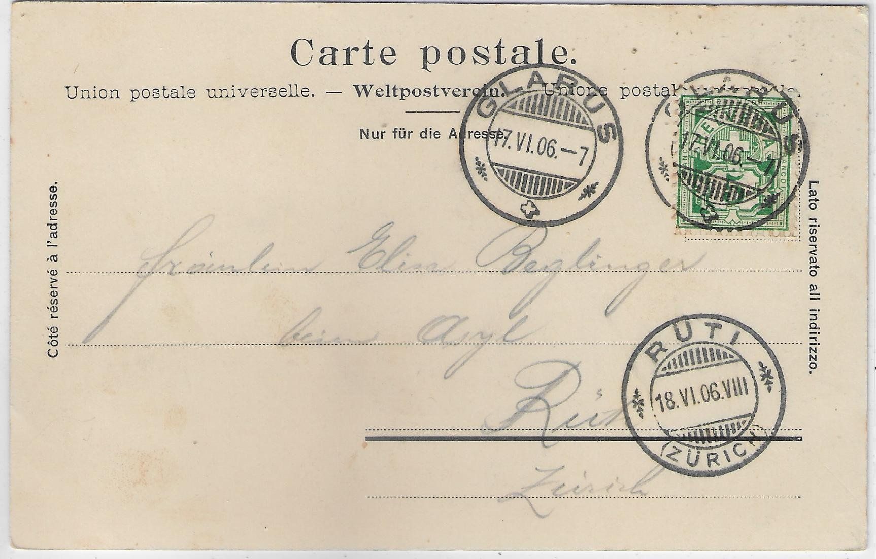 Cartoline postali: Obort mit Tödi – Usato da Ettingen venduto da Kartenplanet 1
