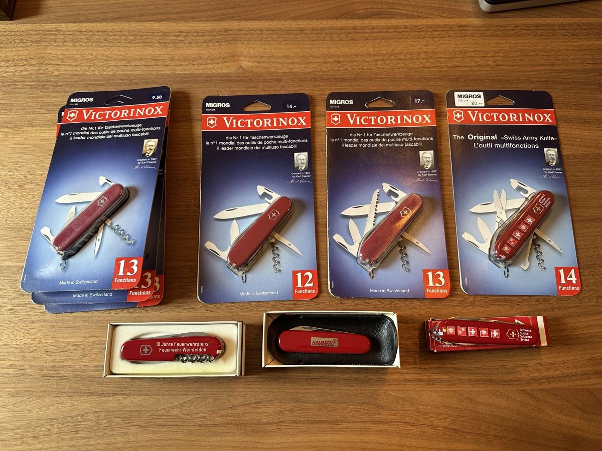 Victorinox Taschenmesser: 9 Victorinox Messer aus Nachlass – Gebraucht aus Mauren von meiedan