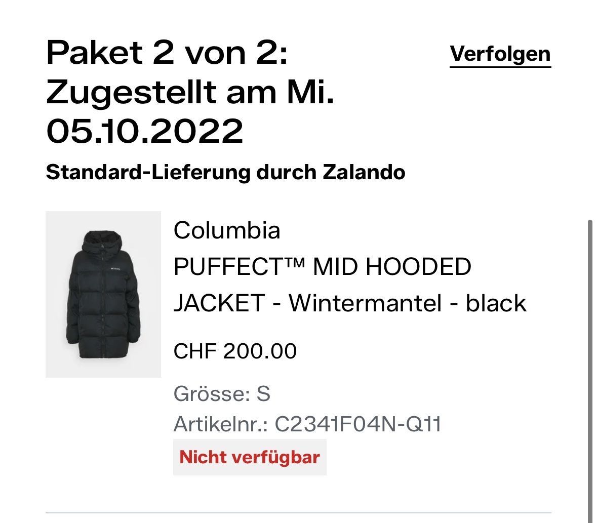 Columbia Giacche: Columbia Pufferjacke mittellang, schwarz, Grösse S – Usato da Seengen venduto da Noelia_St 6