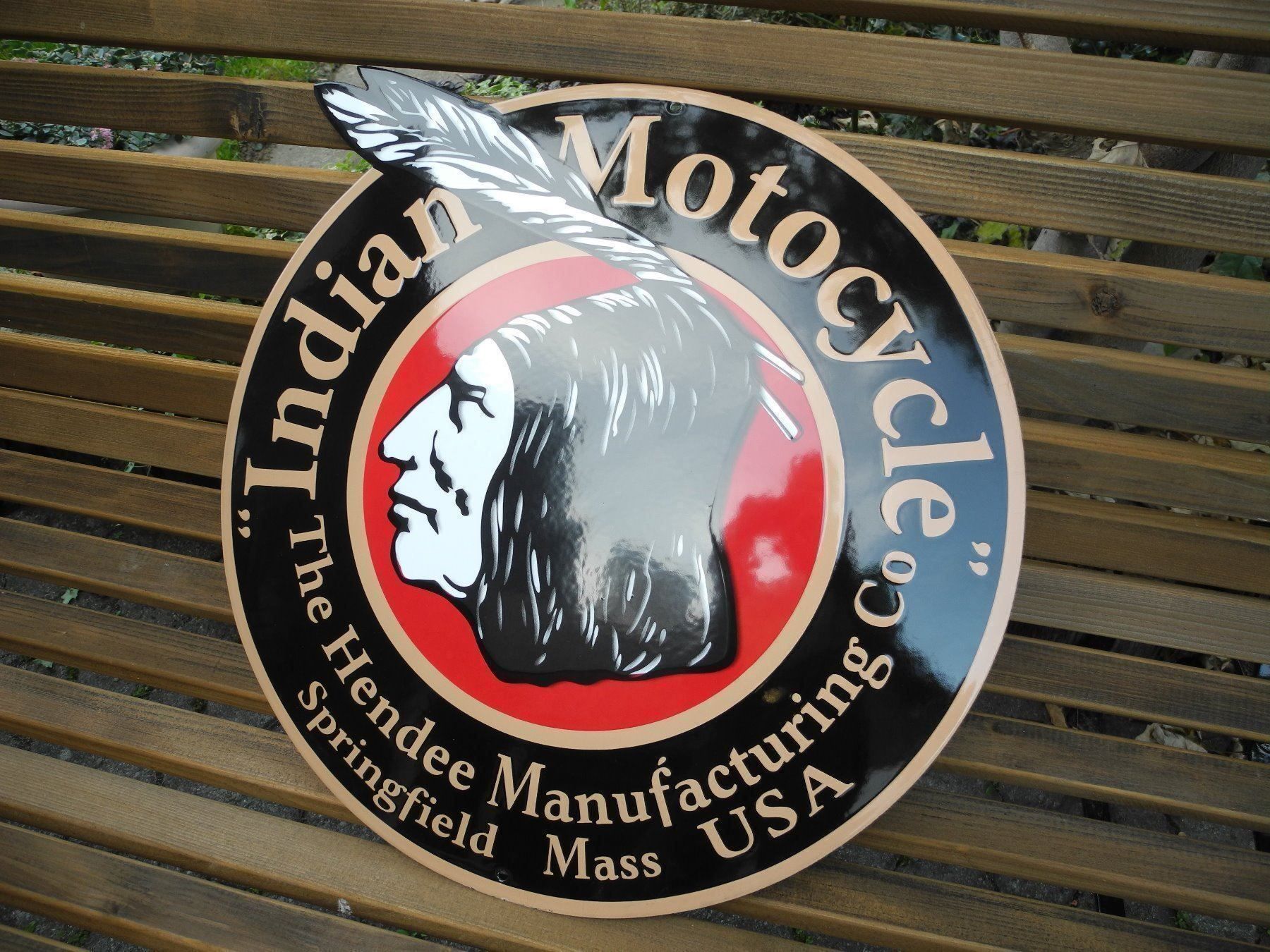Indian Motorcycle Schilder: INDIAN MOTOCYCLES EMAILSCHILD – Neu (gemäss Beschreibung) aus Reinach AG von Huckleberrysix 4