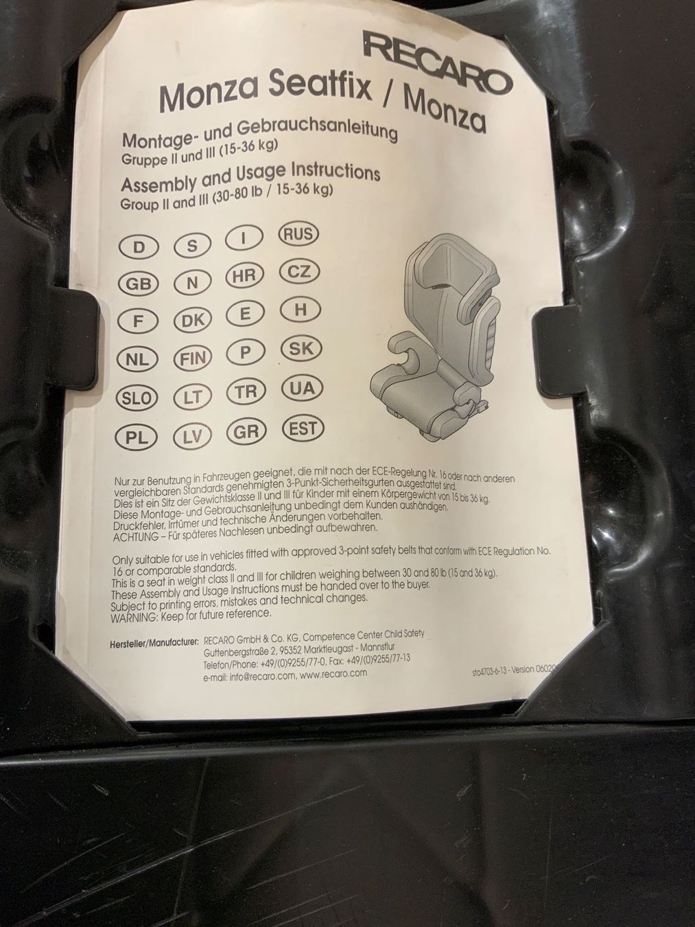 Recaro Seggiolini per auto: Autokindersitz, RECARO, Monza, 18-36 Kg. – Usato da Stäfa venduto da sylla73 9
