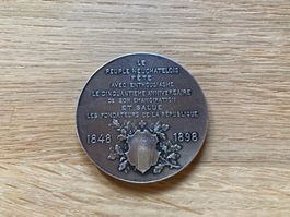 Silbermedaille 1848 - 1898 Neuchatel , 44 gram