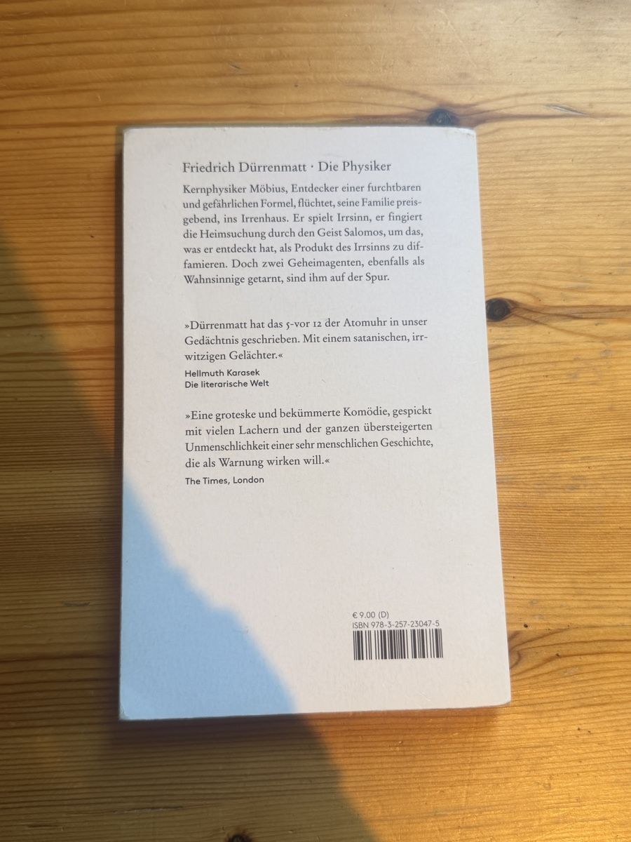 Livres: Die Physiker- Dürrenmatt – D'occasion à Chéserex par les_mp8r 1