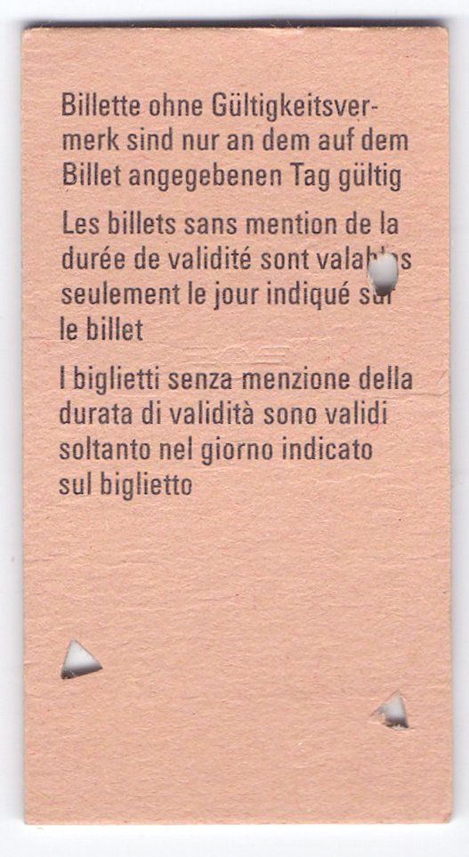 Biglietti: Billette Glarus - Zürich – Usato da Langenthal venduto da Sammlungs_aus 1