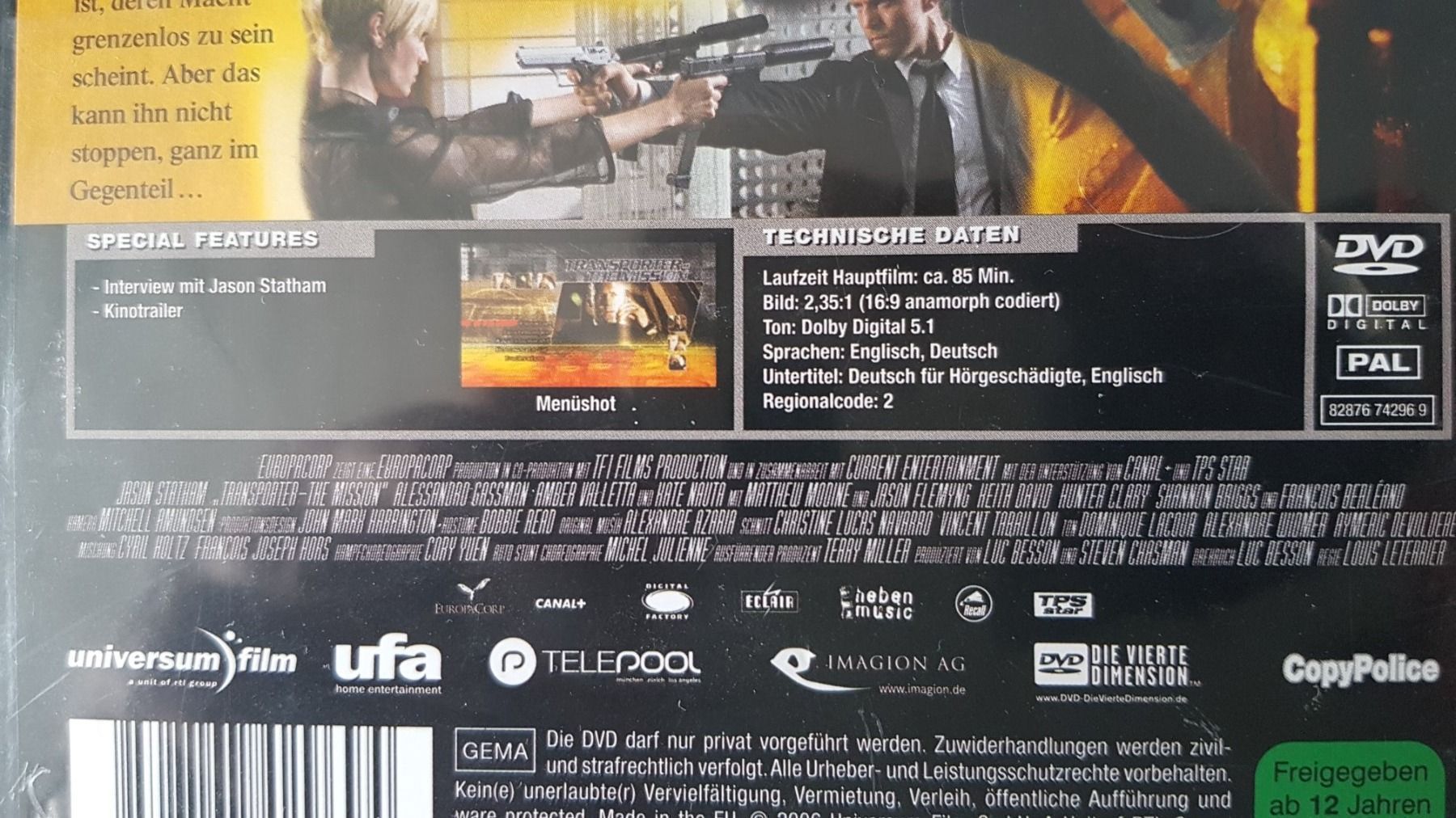 Alle DVDs: DVD Transporter - The Mission – Gebraucht aus Oetwil am See von fineli2 1