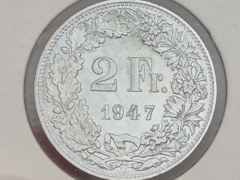 Tutti le monete: 2 FR 1947 UNZIRKULIERT ! – Nuovo e nell'imballaggio originale da Bure venduto da chap981 1