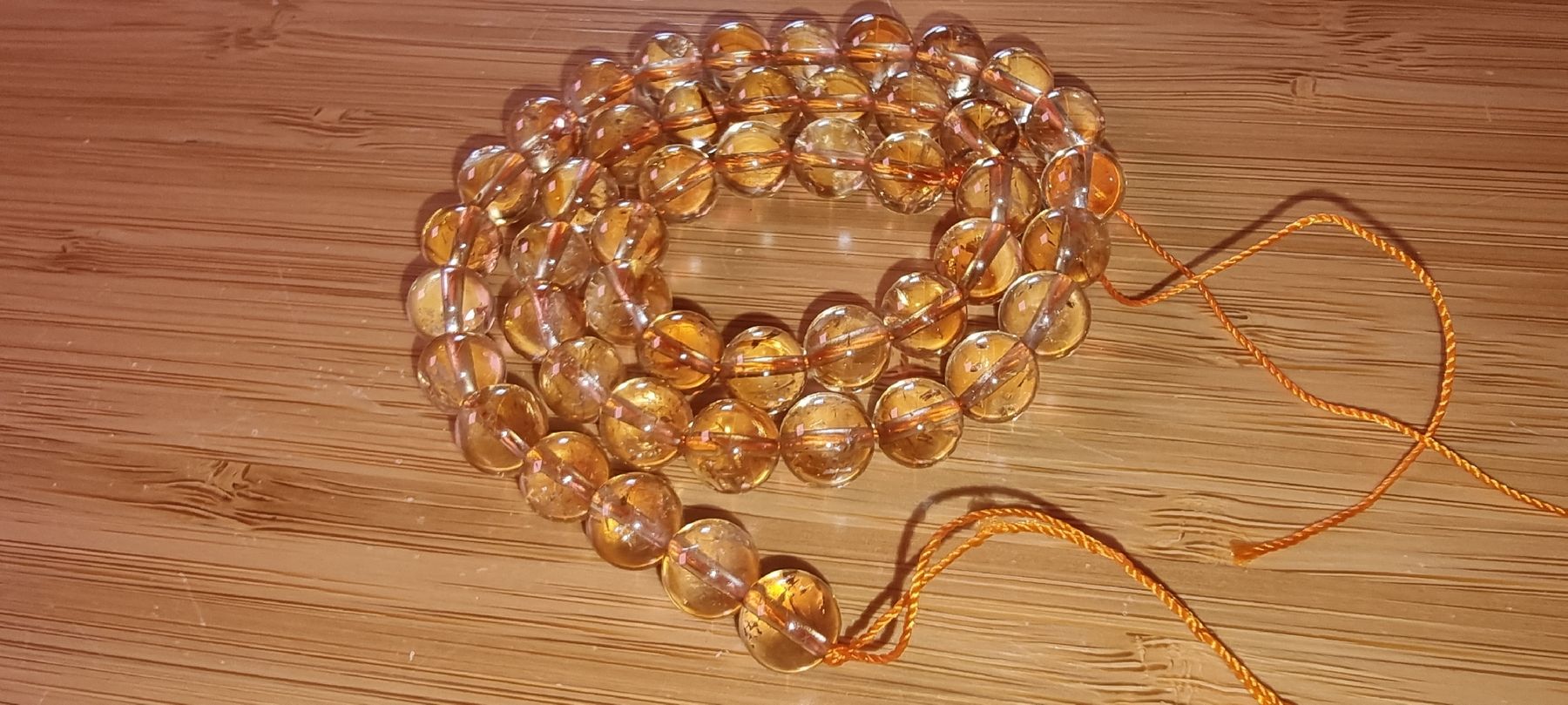 Minerali & Pietre curative: Citrin 8mm. Strang – Nuovo e nell'imballaggio originale da Menziken venduto da Mirager 1