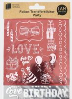 Folie Transfersticker Party Deko, Basteln, Scrapbooking 49