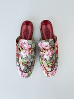 Gucci Princetown Mules Horsebit – GG Supreme Blooms Floral –