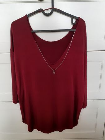 Burgundy blouse from Stradivarius