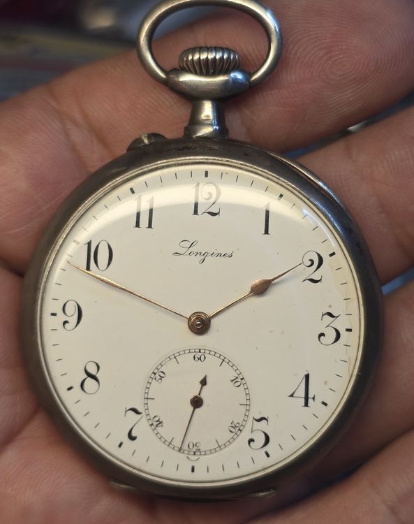 Longines Ancienne Montre de Poche Argent, Collectionneur (D