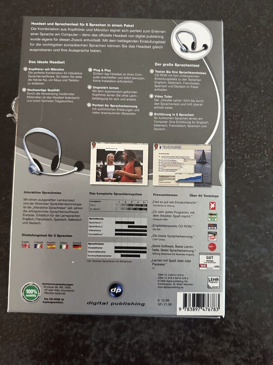 Microsoft Software: Digital Publishing Headset Sprachkurs CD-ROM Set – Nuovo (secondo la descrizione) da Zürich venduto da Johnaqualung 7
