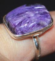 Ring L-2667 – Natürlicher Charoit - 16mm Innendurchmesser
