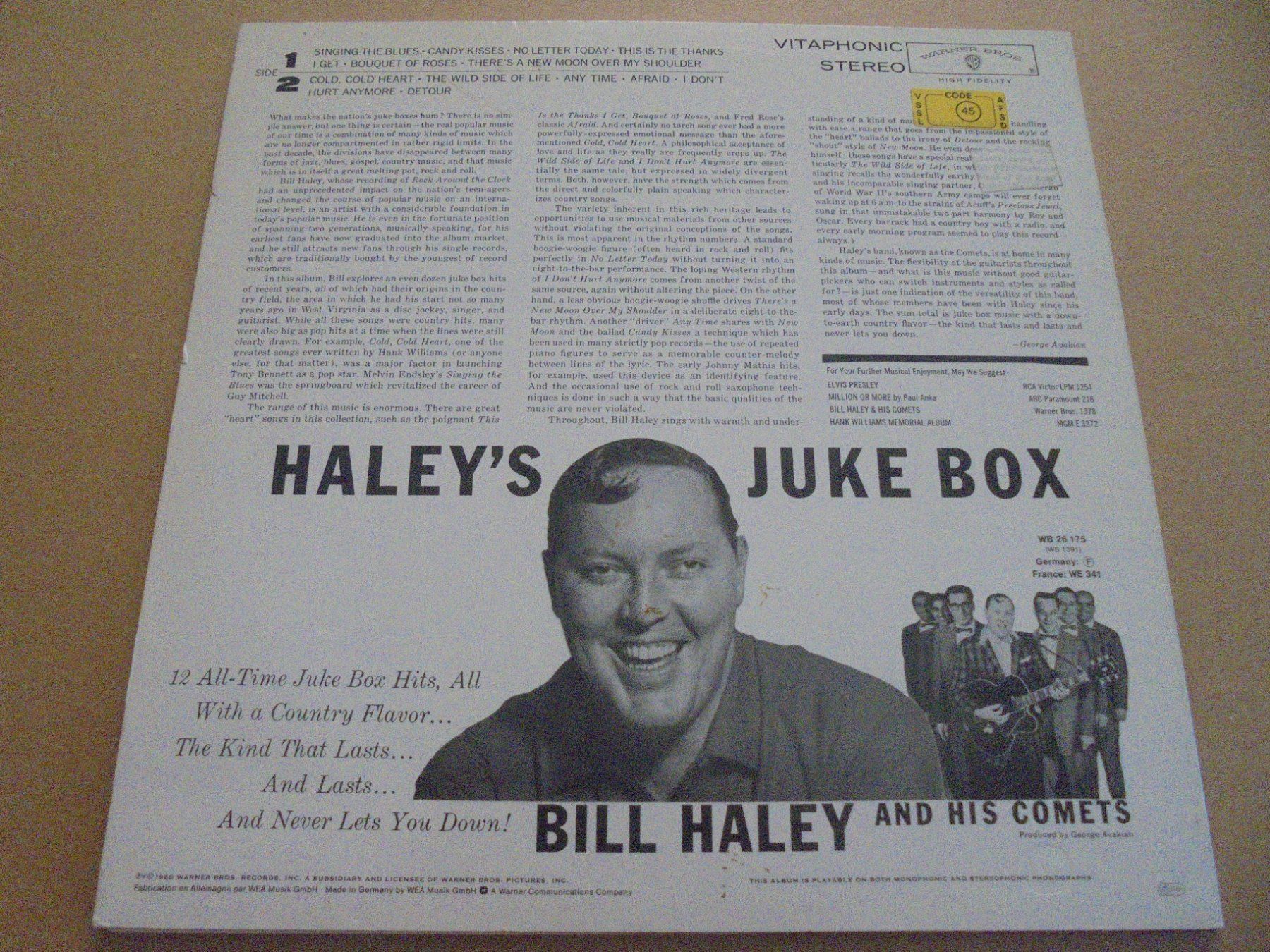 Dischi in vinile: Bill Haley and his Comets " Haley's Juke Box " LP – Usato da Crissier venduto da Promopost 1
