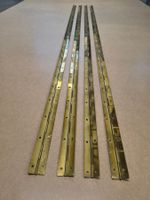 Stangenscharnier 30x1590 mm, vermessingt, antik Optik
