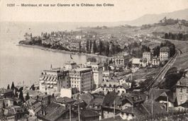 Montreux et vue sur Clarens et le Château des Cretes