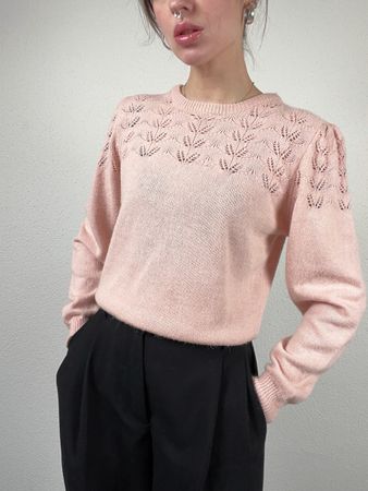 Vintage Pink Sweater, Size M
