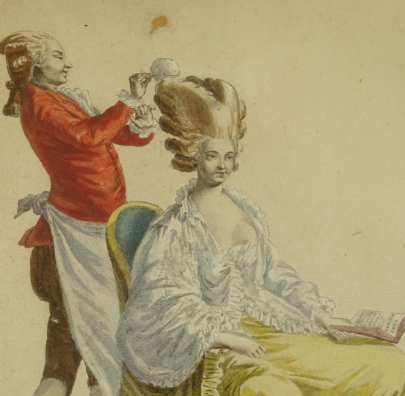 Stiche: COIFFEUR, FRISEUR, KUPFERSTICH 1778 – Gebraucht aus Grüningen von Kartensammler 3