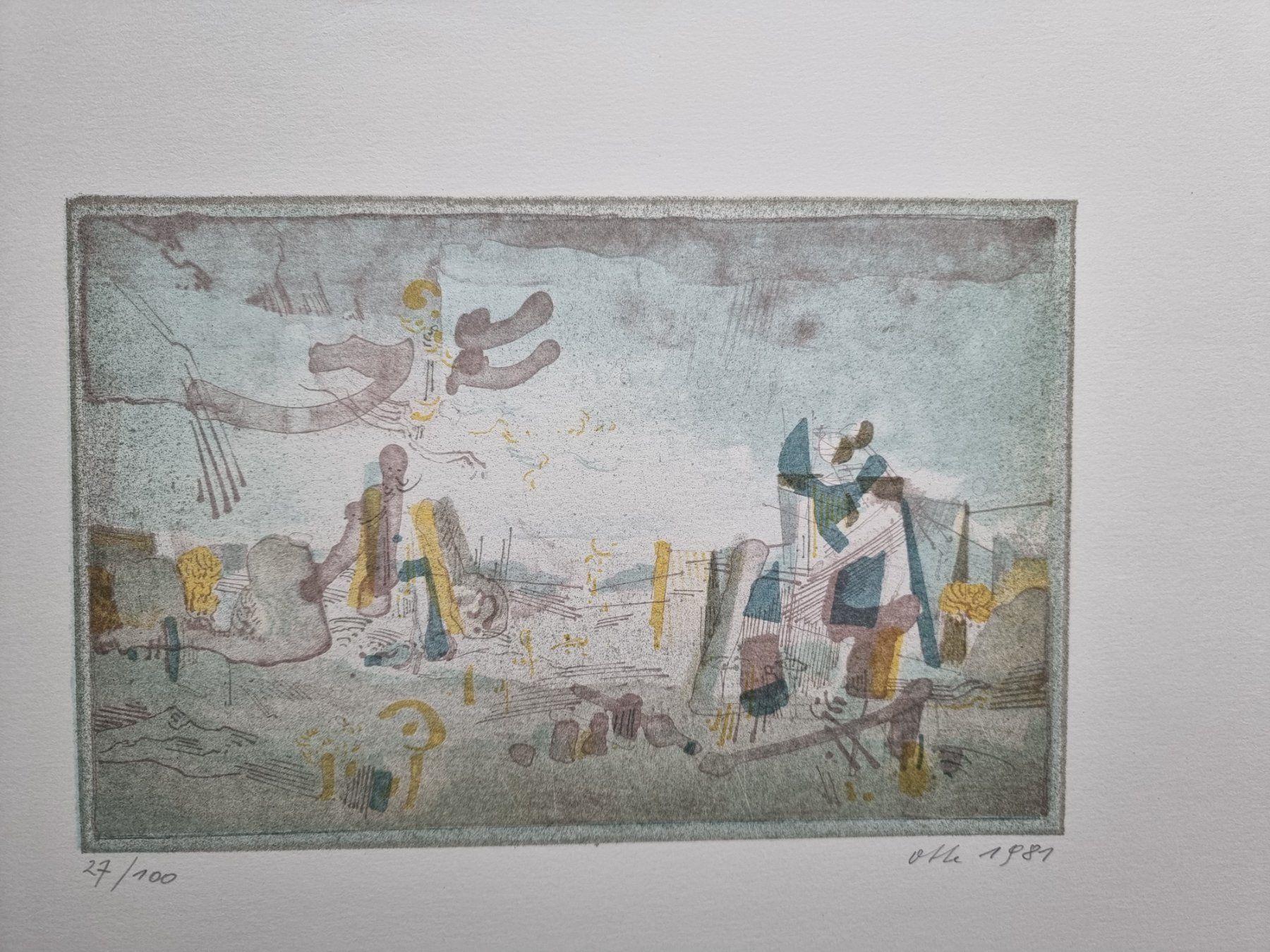 Grafiken & Lithographien: WERNER OTTE LITHOGRAPHIE SIGNIERT NUMMERIERT – Gebraucht aus Gersau von grafik-kunst