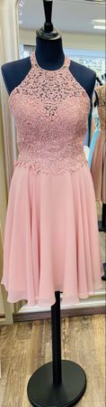 Abendkleid rosa Spitzentop Grösse 36 neu