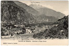 Ansichtskarte Giornico, Ferrovia del Gottardo