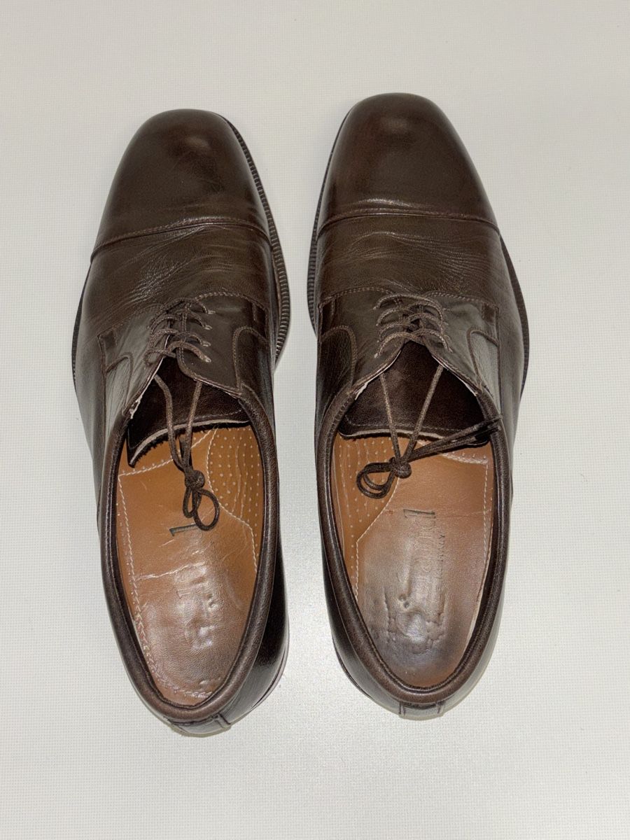 Scarpe da uomo: Chaussures italiennes brunes - Taille 44 – Usato da La Russille venduto da Festler 2