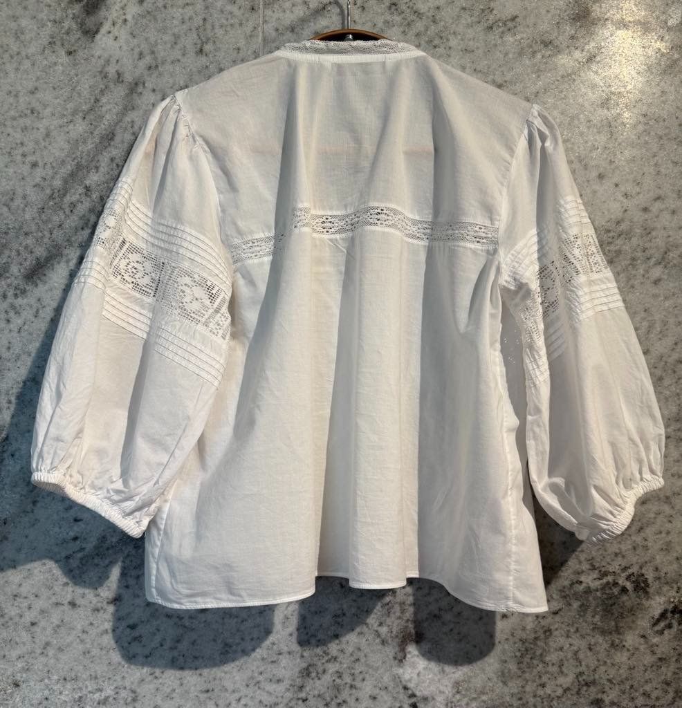 Zara T-shirt: Cotton Lace Shirt S – Usato da Claro venduto da sof_pkm8 4