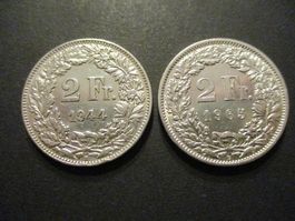2 x 2 -. Fr  1944 + 1965  Pièces magnifiques  Top du Top
