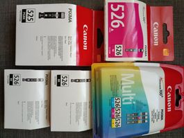 Original-Druckerpatronen Canon PIXMA 525 & 526, ungeöffnet