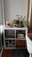 IKEA KALLAX Regal mit Weinregal & Korb  Weiss
