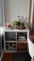 IKEA KALLAX Regal mit Weinregal - Weiss