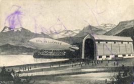 Luzern   LU  -    Zeppelin " Ville de Lucerne " beim Start