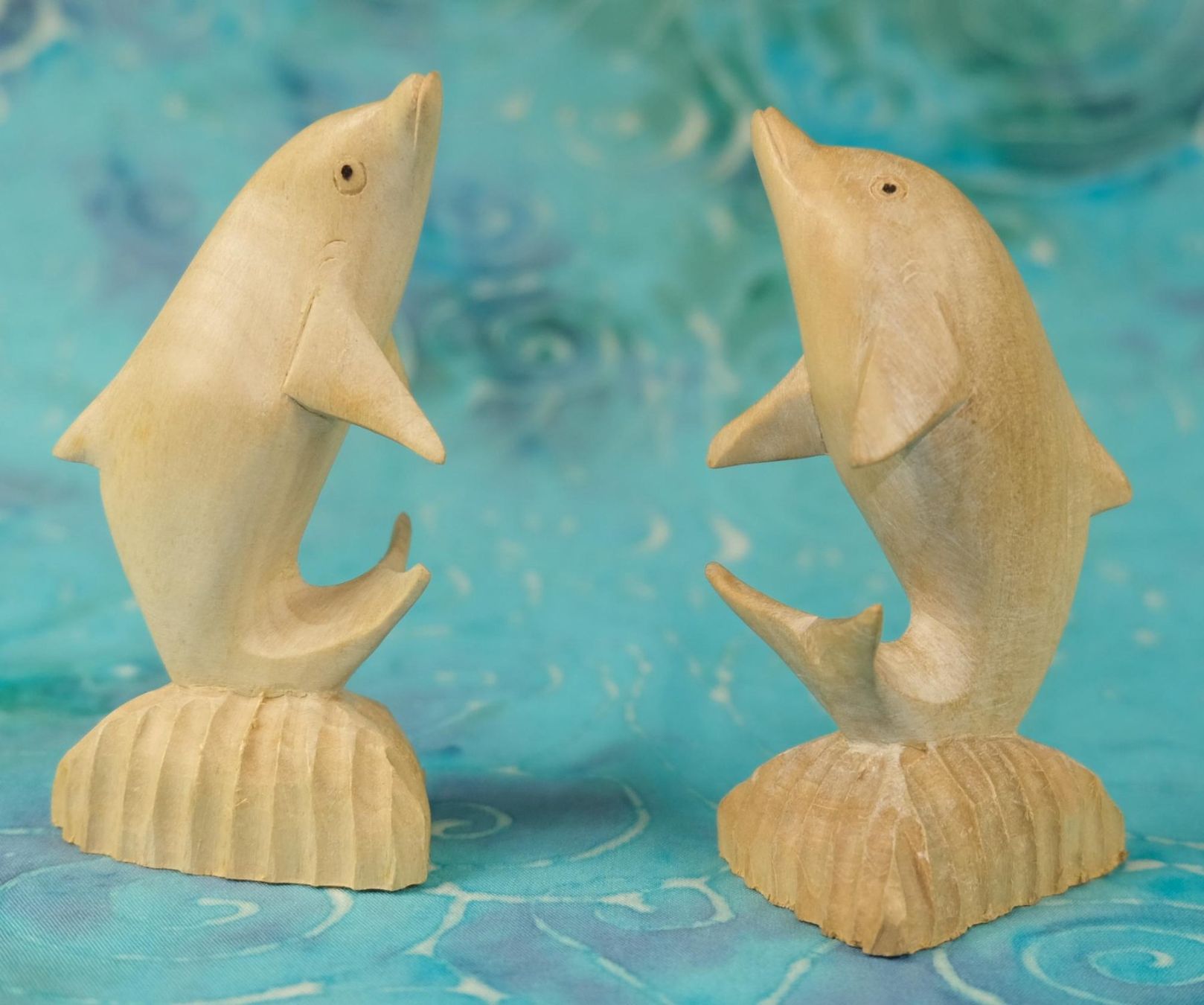 Figuren: 5x Delfine aus Holz – Neu (gemäss Beschreibung) aus Zürich von Masala-Oase 6