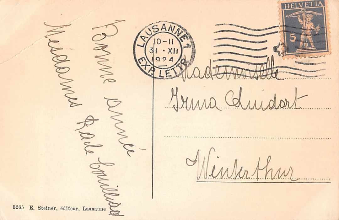 Cartoline postali: SOUVENIR de LA ROSIAZ 1924 – Usato da Lufingen venduto da Rac0 1