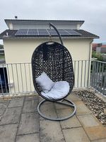 Hängesessel mit Gestell & Kissen  Polyrattan