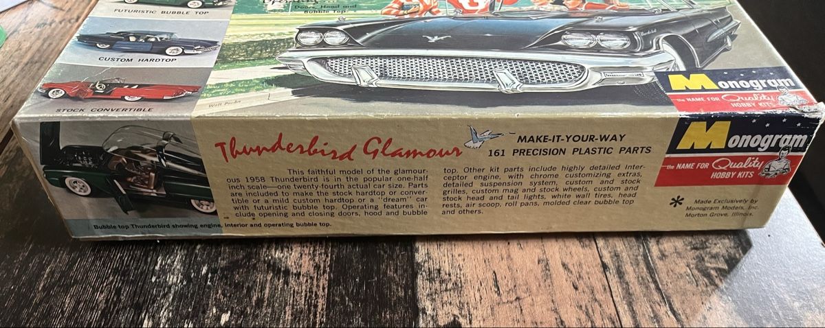 Ford Modellini d'auto: Karton von Monogram 1958 Ford Thunderbird, mit Ersatzteile – Difettoso da Niederhünigen venduto da Auschra 4