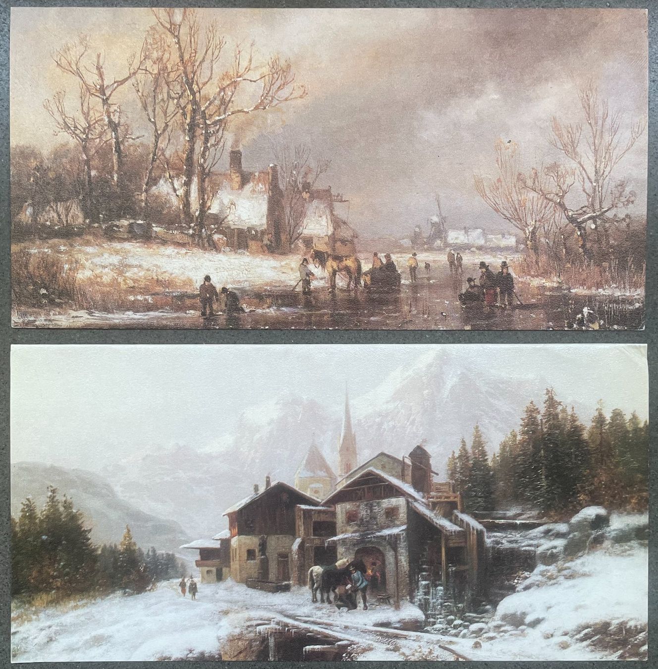 Cartoline: Vintage Weihnachtskarten Winterlandschaften 2 Stück – Usato da Zofingen venduto da angito