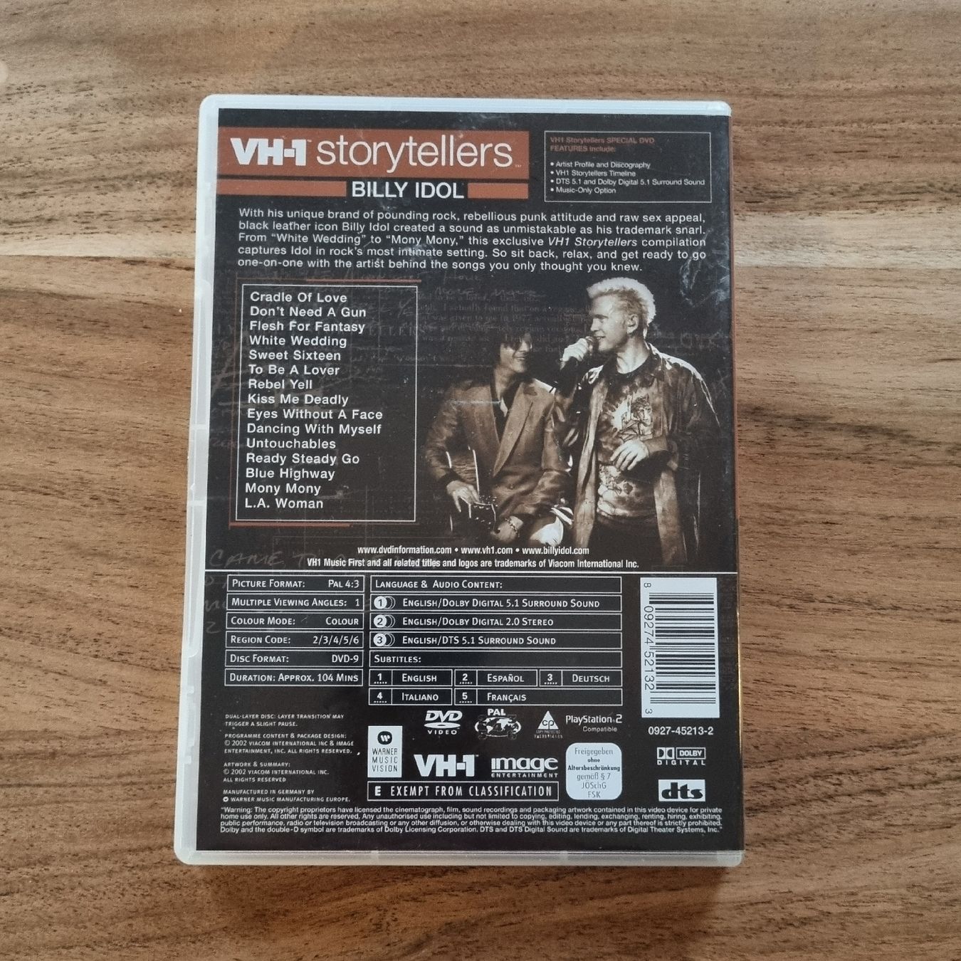 Tutti i DVDs: Billy Idol DVD VH-1 Storytellers – Nuovo (secondo la descrizione) da Zürich venduto da ret_7ppg 1