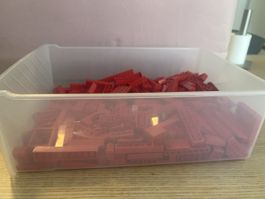 LEGO Bausteine rot ca. 500g Konvolut guter Zustand