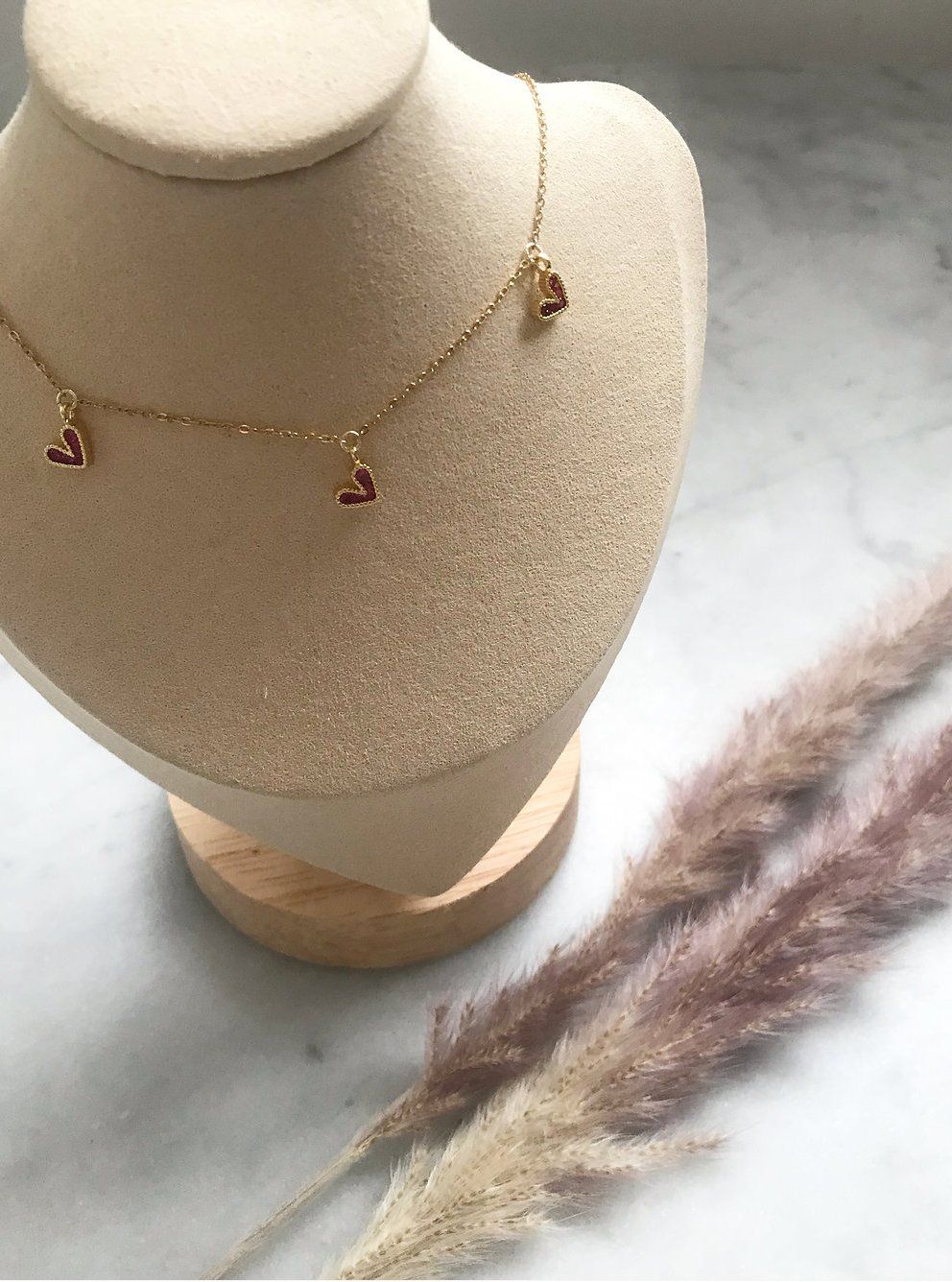 Catenine: Kette 18kYellowGold (PinkHeartRuby) – Nuovo e nell'imballaggio originale da Zürich venduto da Honeymelon_Jewelry 1