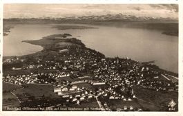 Flugaufnahme Radolfzell mit Insel Reichenau