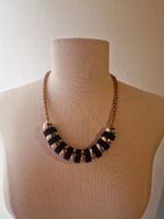 Collier or et noir - fantaisie